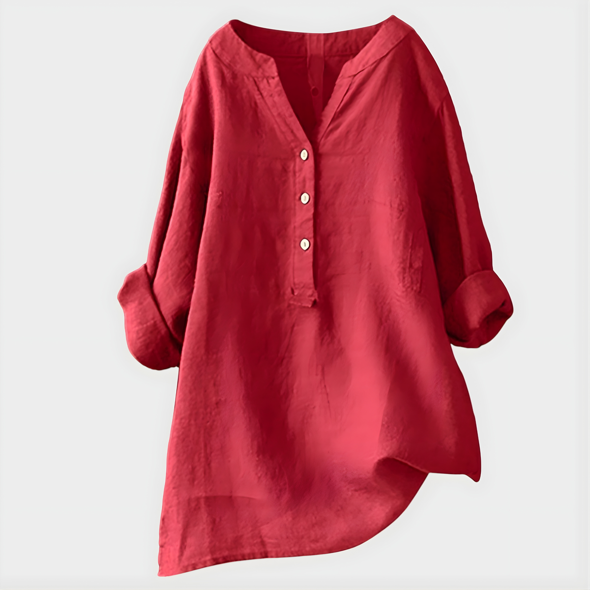 Blusa femininha V com estampa de plissê e recorte assimétrico