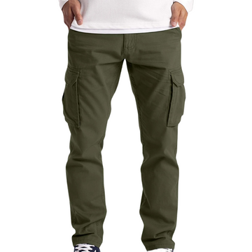 Calça cargo para homem com modelagem relaxada e vários bolsos