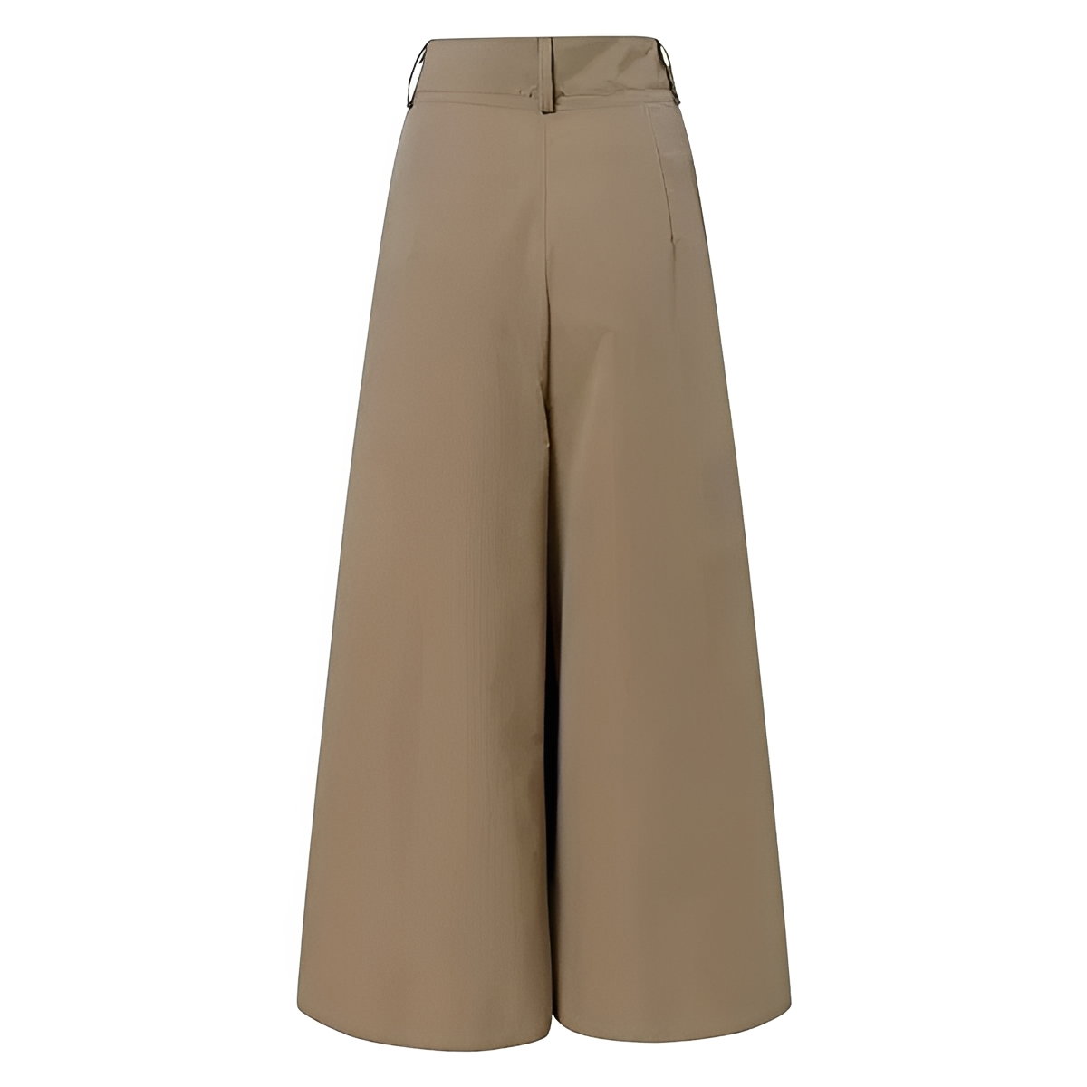 Calça feminina pantalona de cintura alta com pregas e bolsos