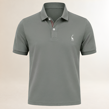Camiseta polo masculina de corte regular com gola clássica e manga curta - logomarca bordada no peito