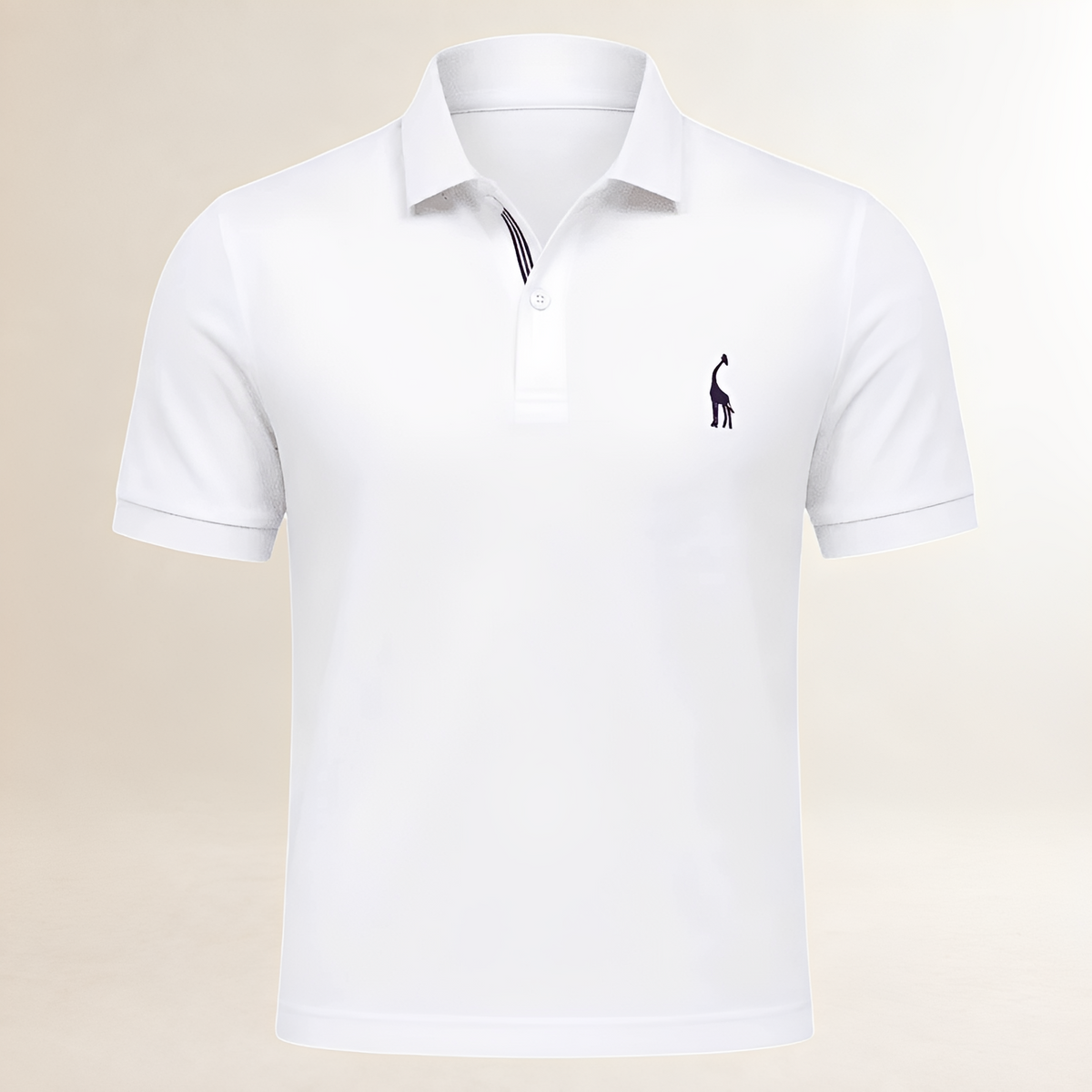 Camiseta polo masculina de corte regular com gola clássica e manga curta - logomarca bordada no peito