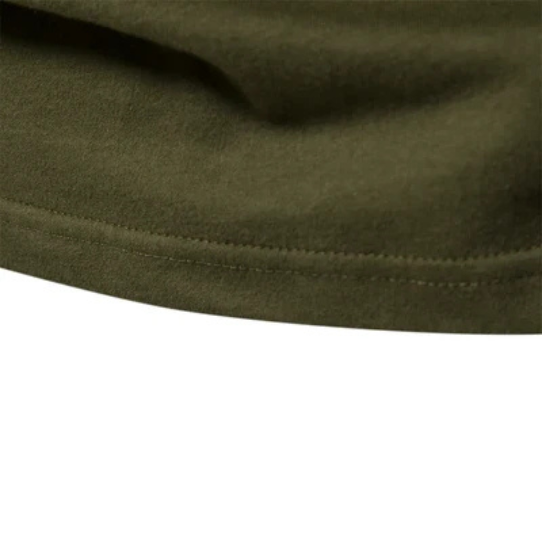 Camiseta Raglan masculina de mangas compridas - mangas em contraste, gola careca, modelagem slim, logotipo no peito