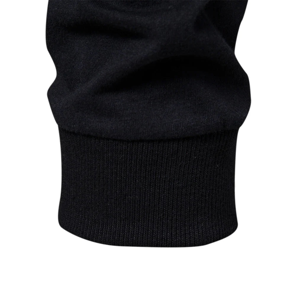 Camiseta Raglan masculina de mangas compridas - mangas em contraste, gola careca, modelagem slim, logotipo no peito
