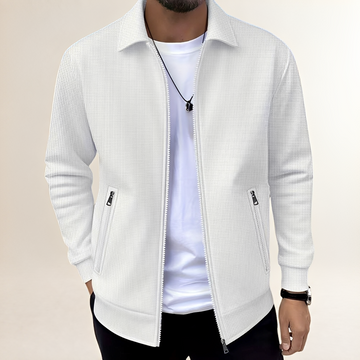 Casaco Masculino com Zíper Total e Gola Camisete - Corte Atlético, Bolsos com Zíper