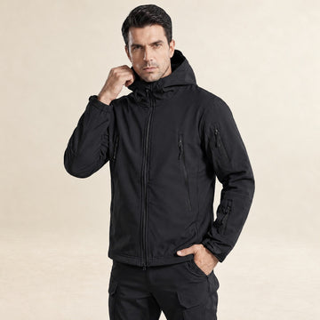Conjunto de jaqueta tática e calças masculinas com múltiplos bolsos e ajuste ajustável