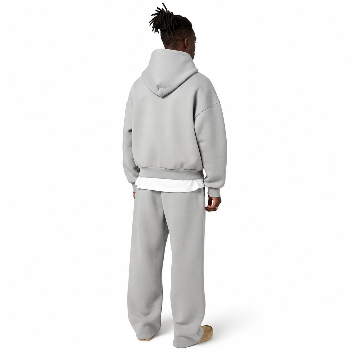 Conjunto de roupas casuais masculinas com moletom com capuz e bolso canguru e calças jogger