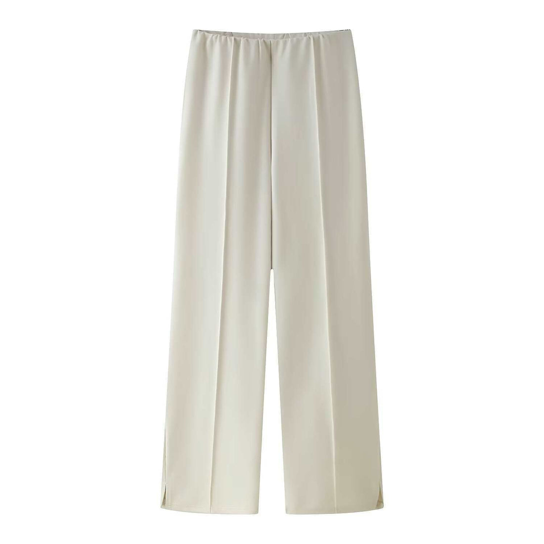 Conjunto de roupas de descanso feminino com blusa de manga longa e calças de perna larga de cintura alta