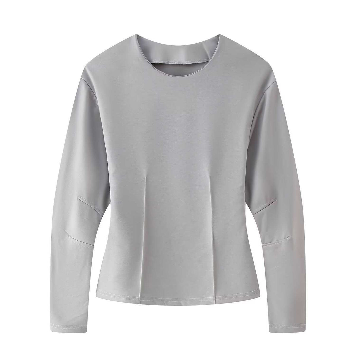 Conjunto de roupas de descanso feminino com blusa de manga longa e calças de perna larga de cintura alta