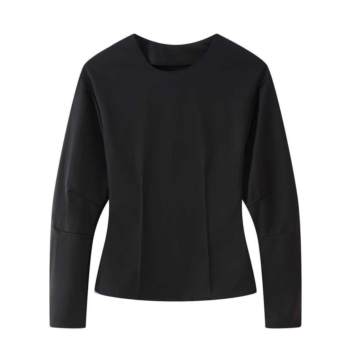 Conjunto de roupas de descanso feminino com blusa de manga longa e calças de perna larga de cintura alta