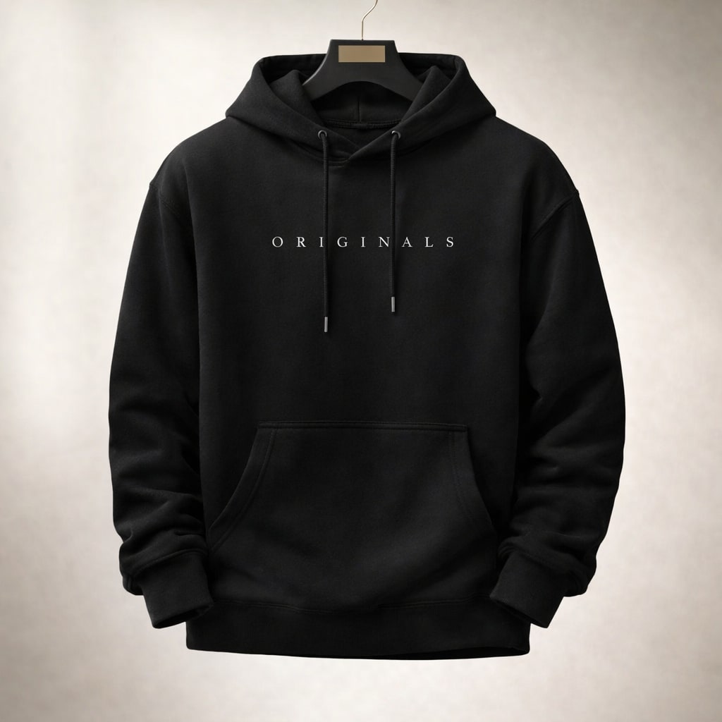 Moletom com capuz masculino - cordão ajustável, bolso canguru, caimento reto descontraído
