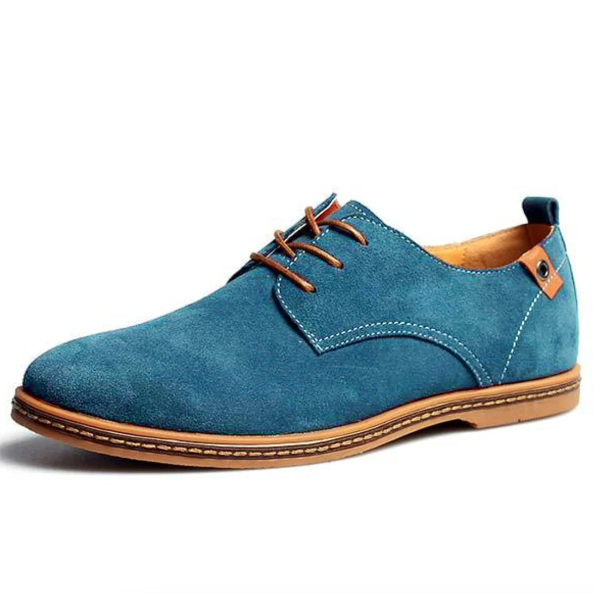 Sapatos casuais de amarrar masculinos com design clássico e estilo versátil