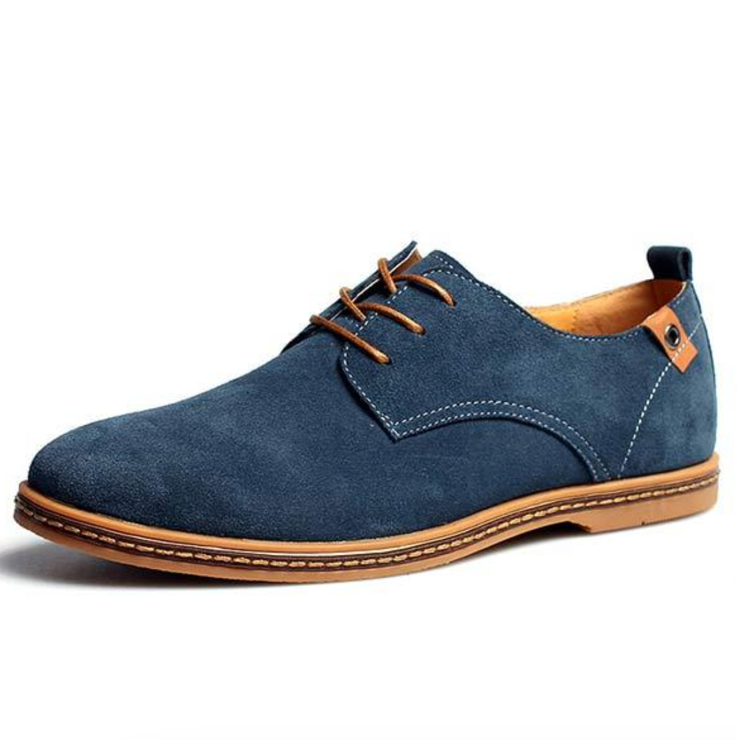 Sapatos casuais de amarrar masculinos com design clássico e estilo versátil