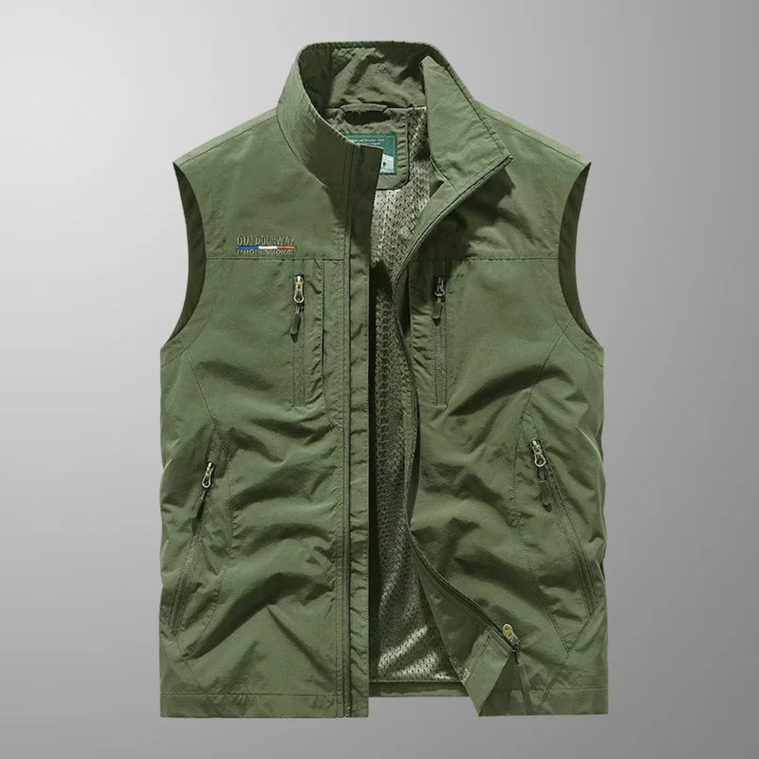 Veste/Sombrinha Masculina Utilitária com Pochetes Multiplas Fecho Dorsal - Coleção Casual