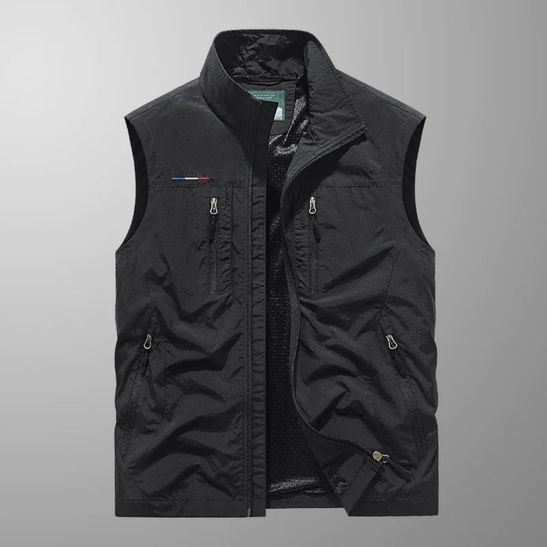 Veste/Sombrinha Masculina Utilitária com Pochetes Multiplas Fecho Dorsal - Coleção Casual