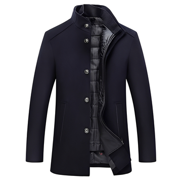 Kylian - Casaco de inverno com gola alta e botões para homem