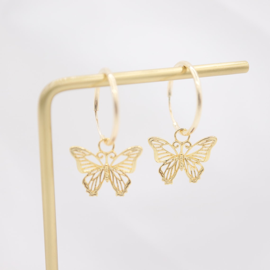 Brincos em papillon - Papillon creux pendente