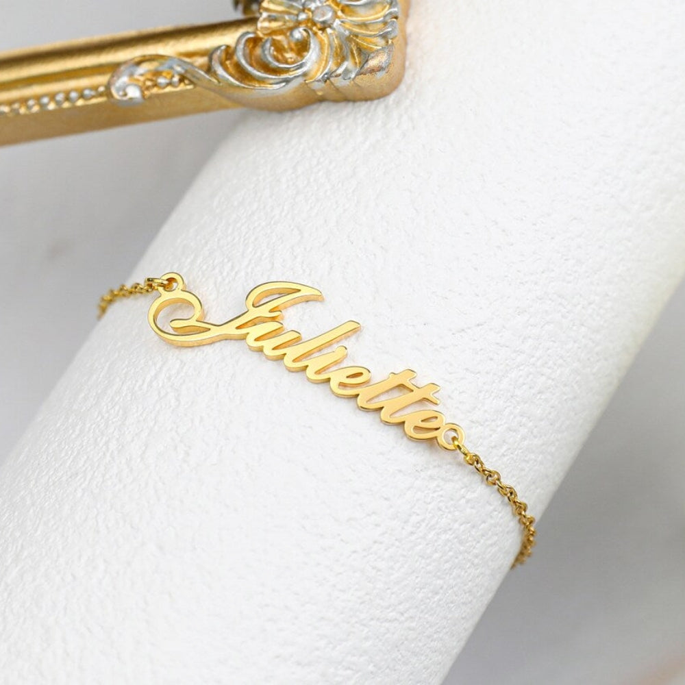 Bracelet personalizado em ouro - bracelet com seu nome