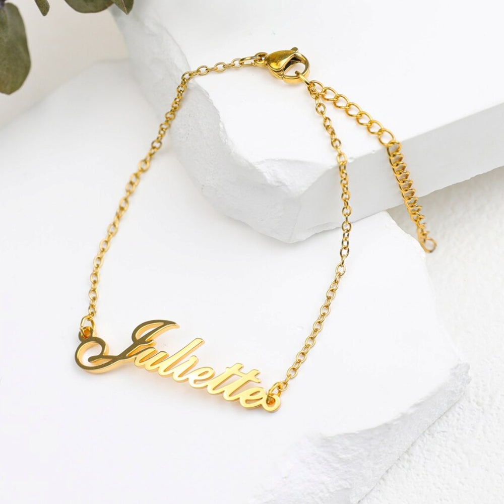 Bracelet personalizado em ouro - bracelet com seu nome