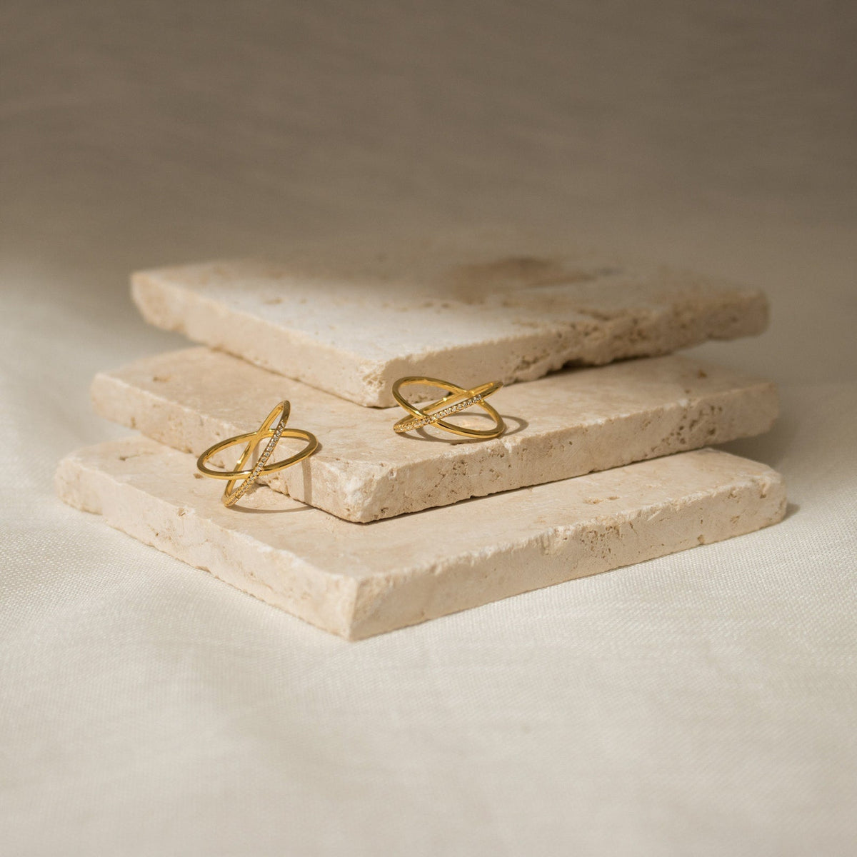 Lena – Bague de luxo Pavé X