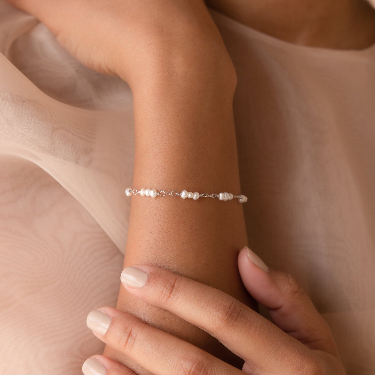 Hailey – Bracelete de pérolas com estações