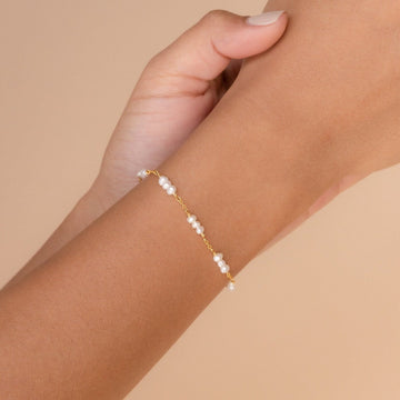 Hailey – Bracelete de pérolas com estações