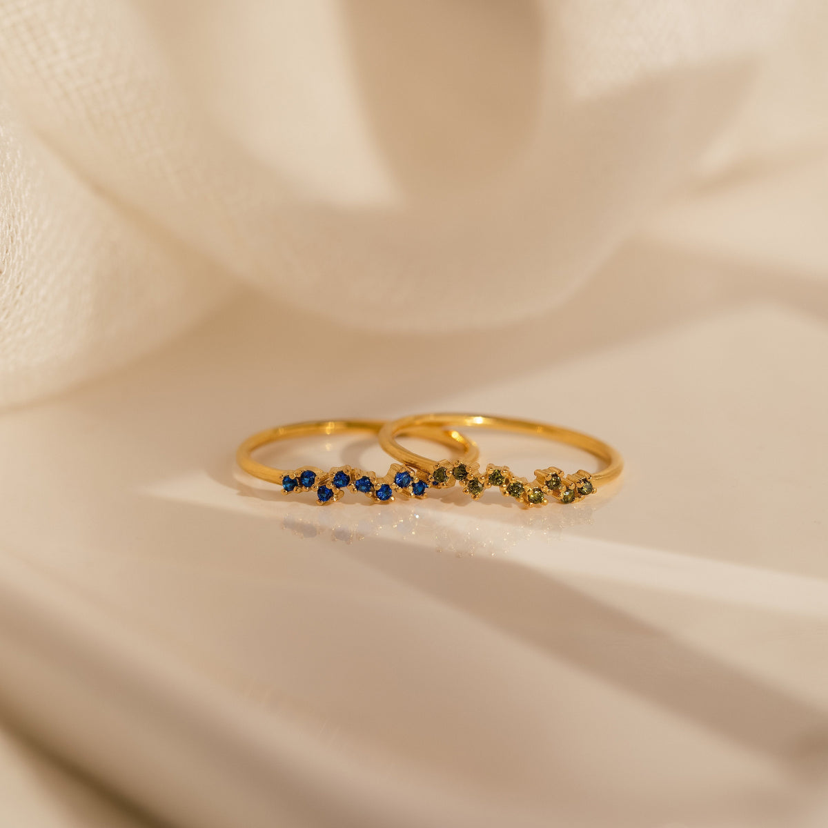 Lila – Bague pequena de cluster