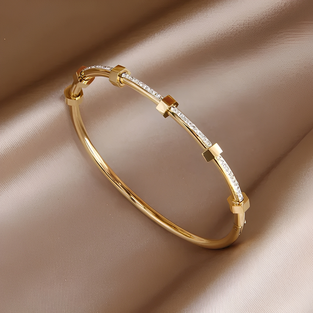 Amy – bracelete dourado brilhante