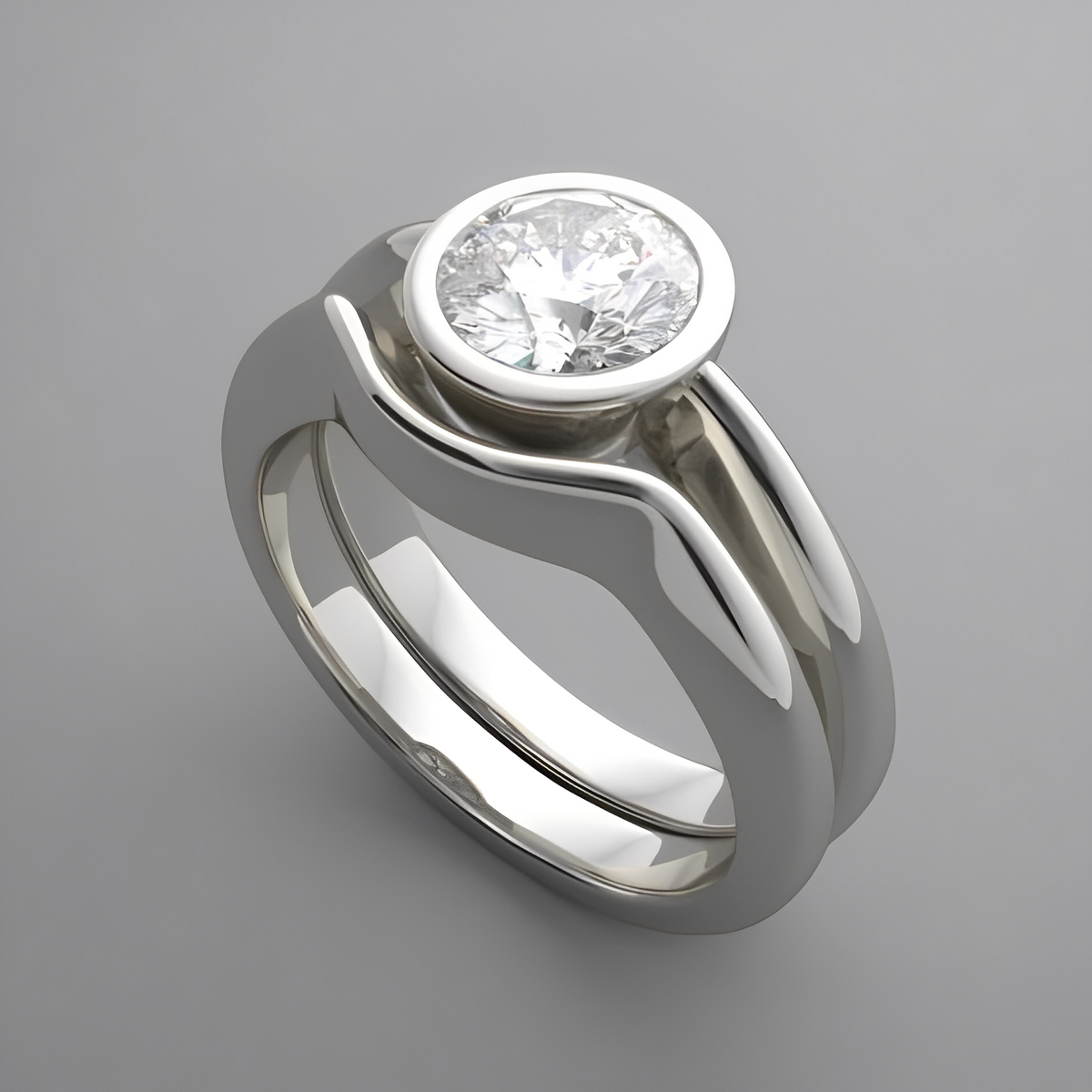 Aria – Bague vintage com detalhe branco redondo