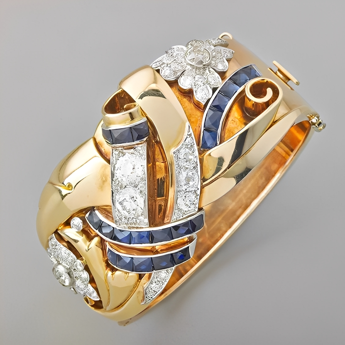 Mireille – Bague vintage azul com design refinado