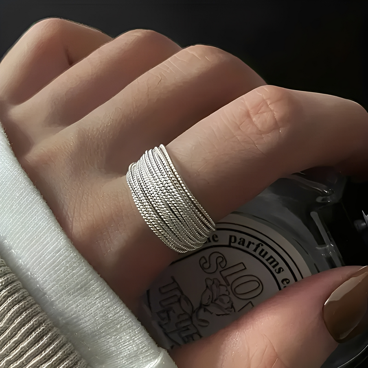 Miley – Bague em prata superposta