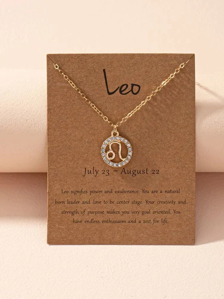 Colar de signo zodiacal - Colar de signo zodiacal Garota da Astrologia