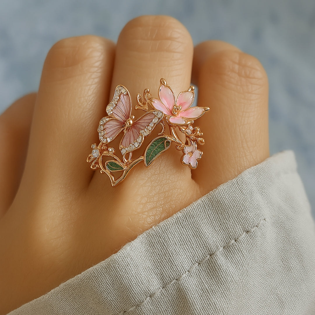 Meliora – Bague papillon brilhante
