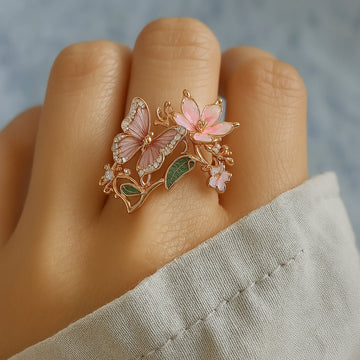 Meliora – Bague papillon brilhante