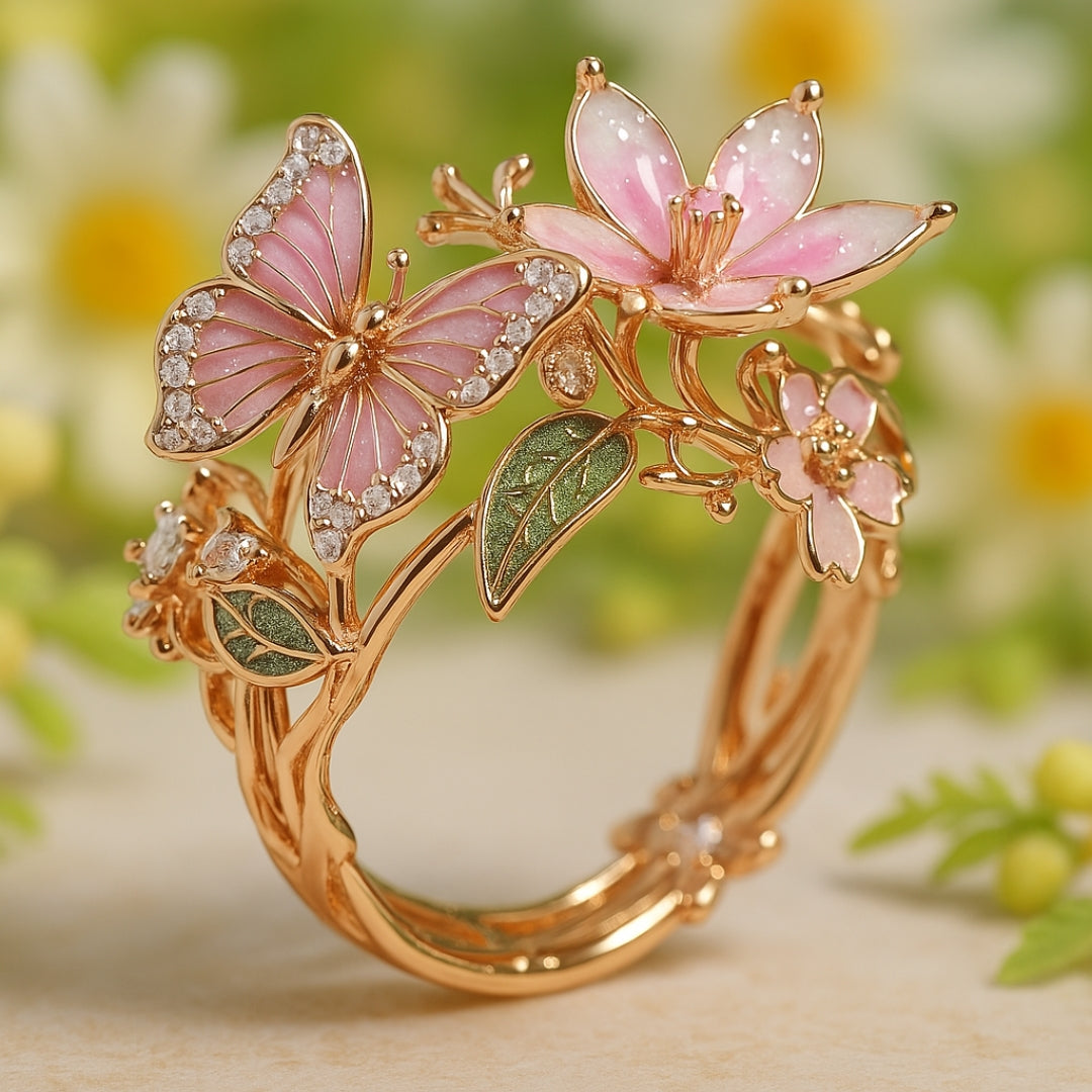Meliora – Bague papillon brilhante
