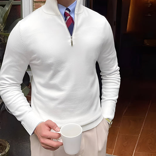 Osbert - Elegante Camisola de Malha com Fecho para Homens