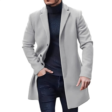Denis - Elegante, jaqueta de tweed de comprimento médio para homens