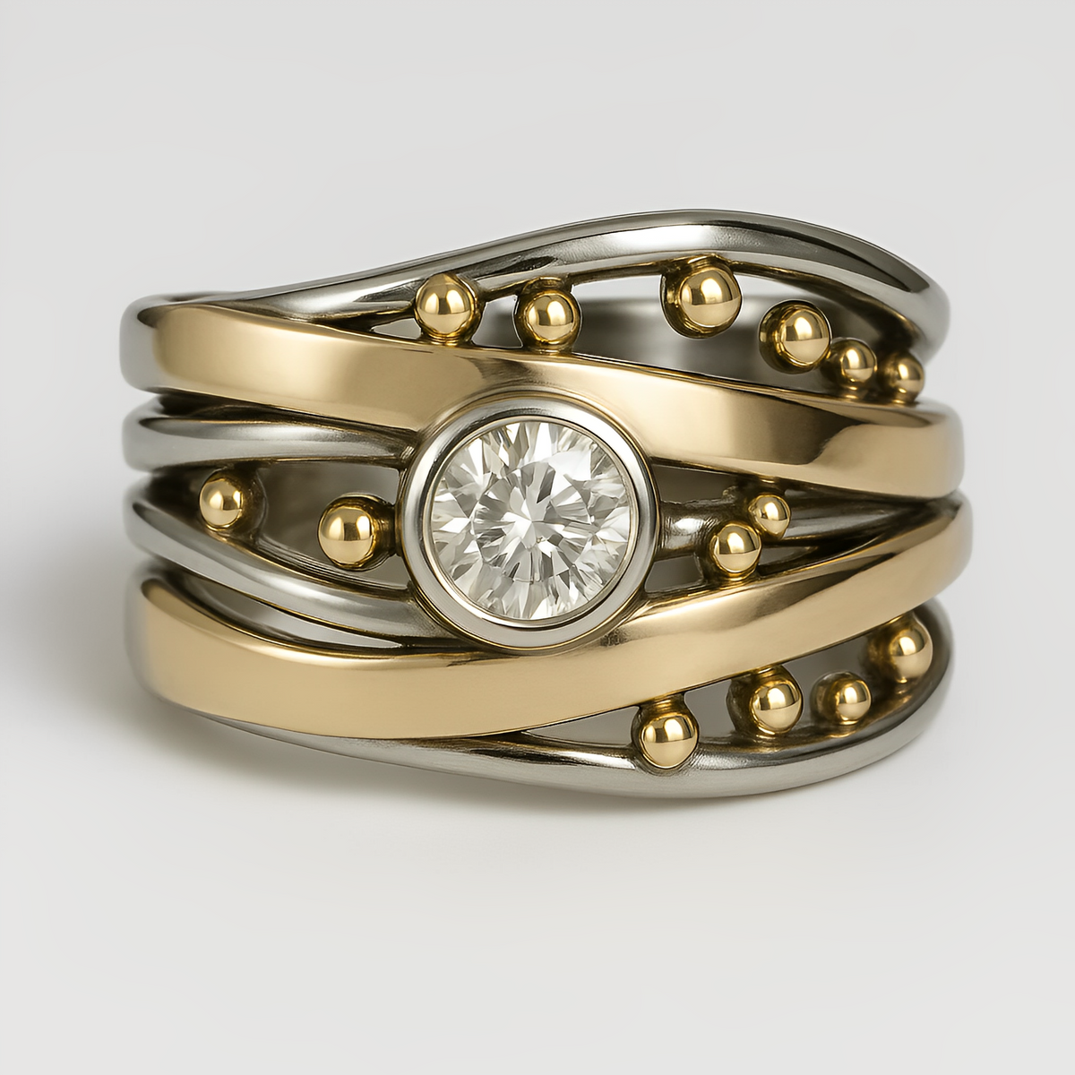Dalia – Bague vintage brilhante ao design sertido