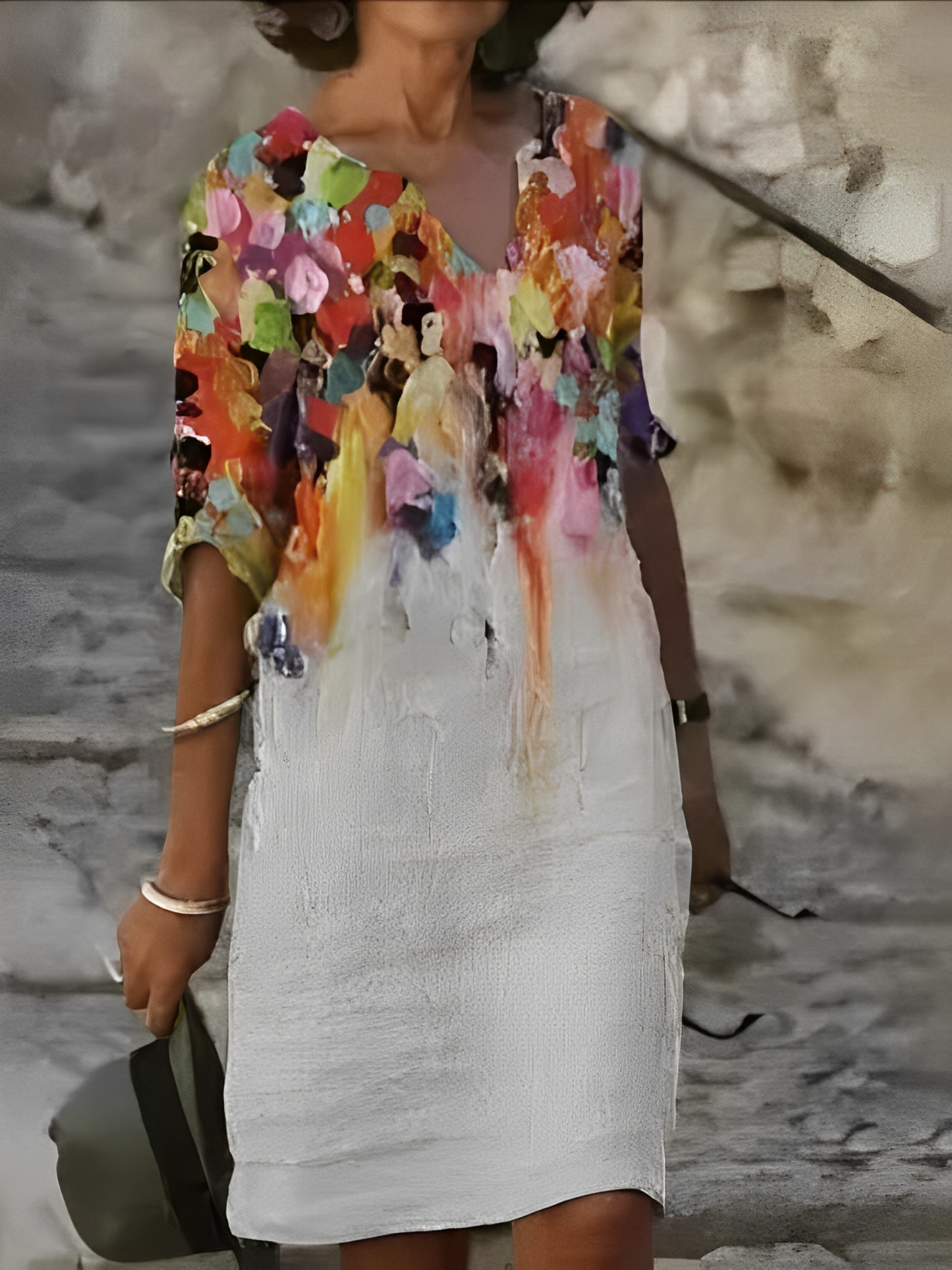 Malia – Mini-Vestido com Padrão Gráfico