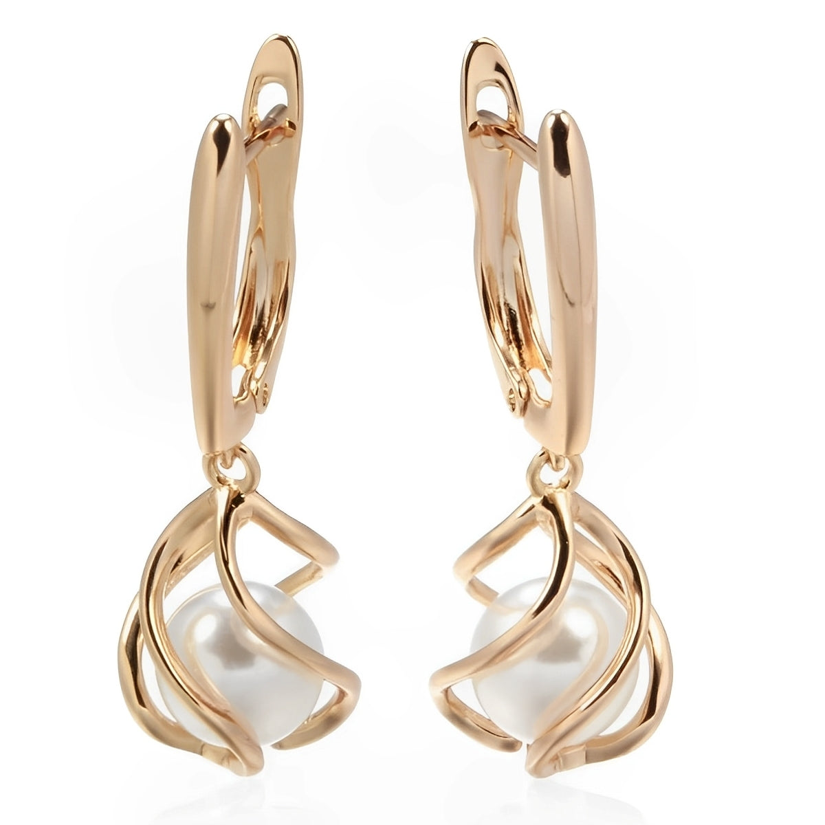 Elena – Brincos elegantes em pérolas em ouro