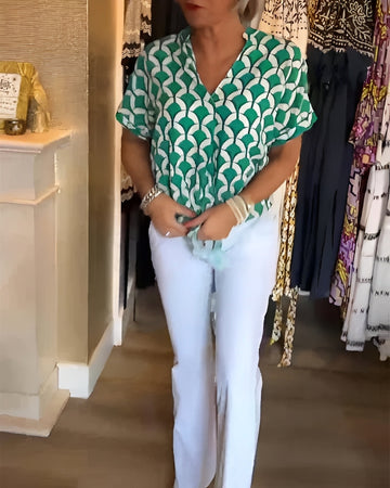 Leona - Top estiloso com estampa para mulheres