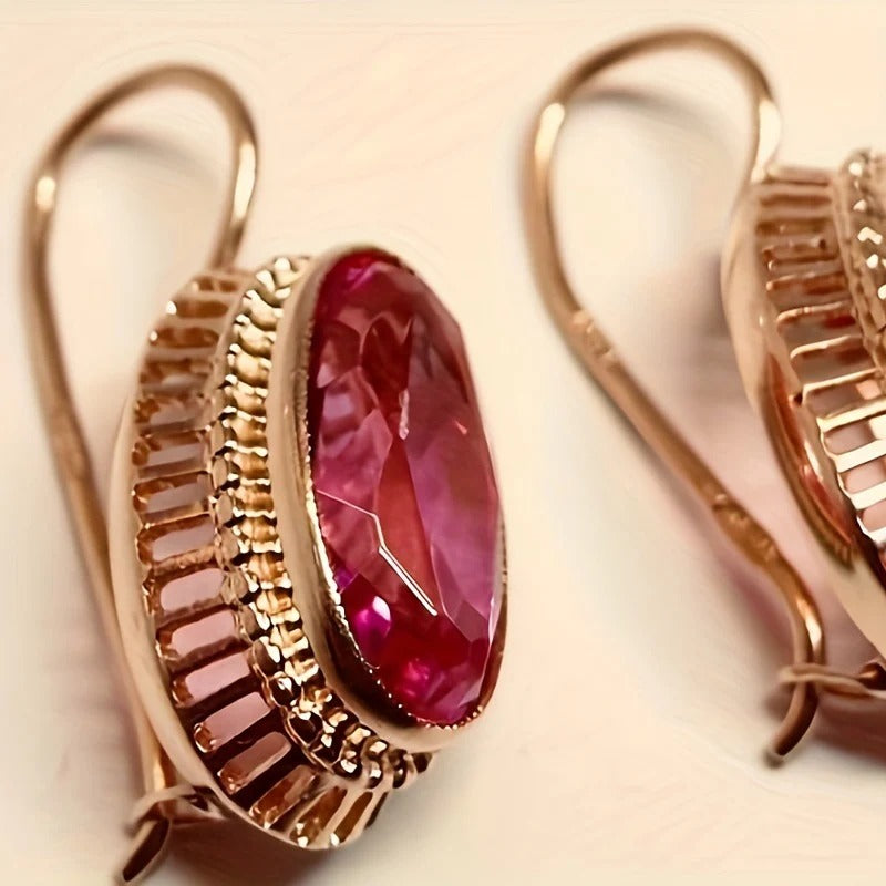 Roxane – Brincos vintage vermelhos
