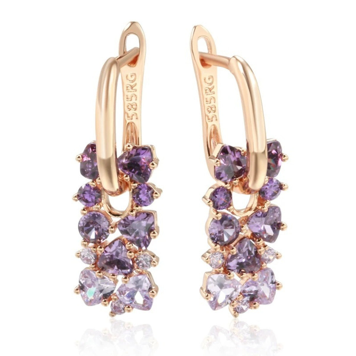 Joshi – Brincos elegantes violetas