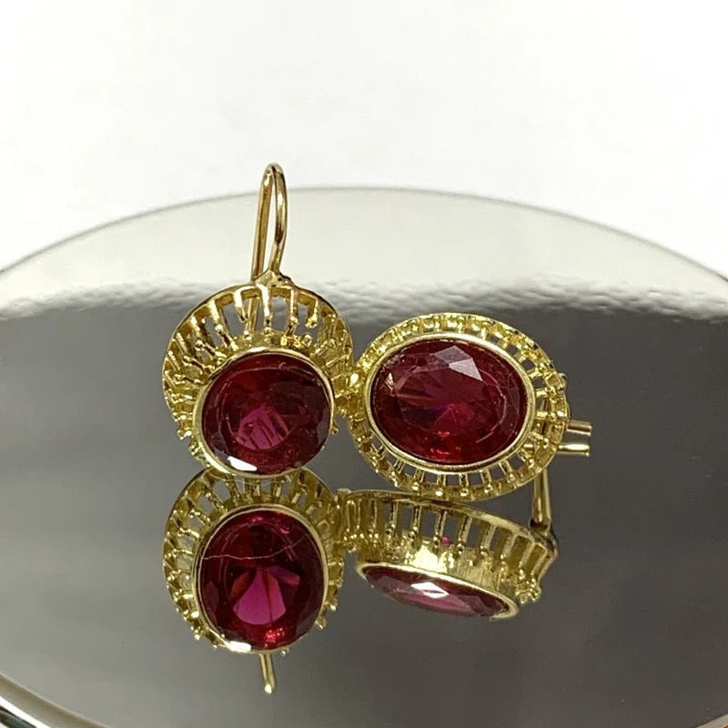 Roxane – Brincos vintage vermelhos