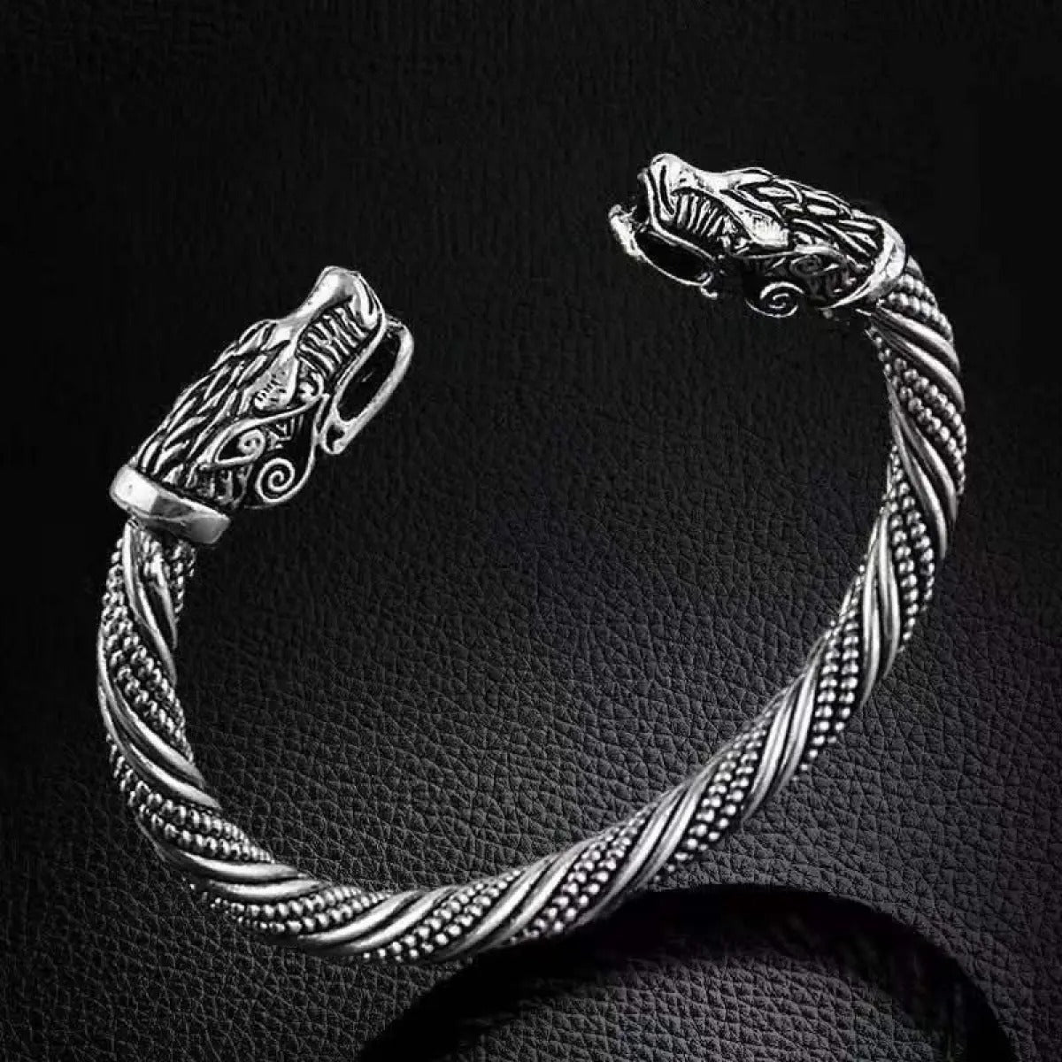 Ragnar – Bracelete viking com visual antigo de prata para homens