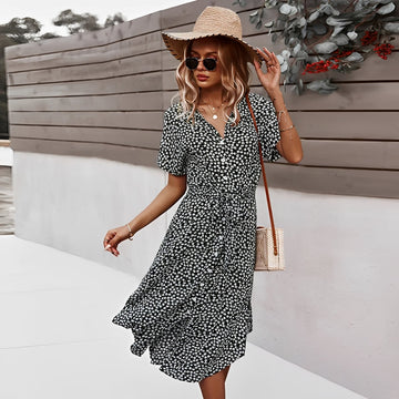Lily – Vestido Midi Floral Elegante