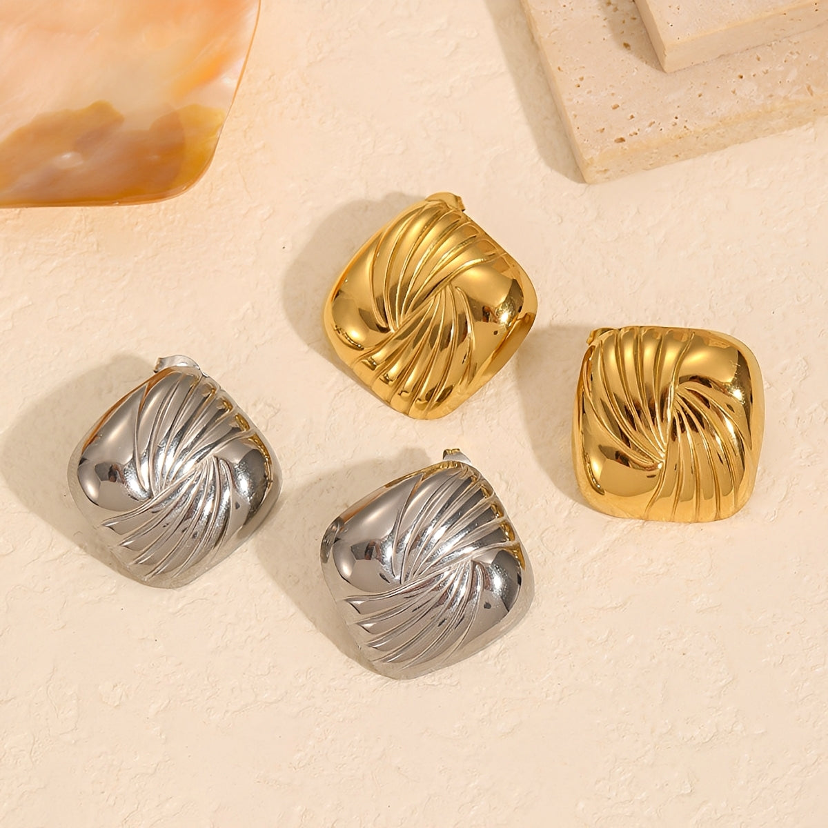 Kaia – Boucles de orelhas geométricas