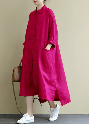 Monica - Vestido camisa casual swing para mulheres