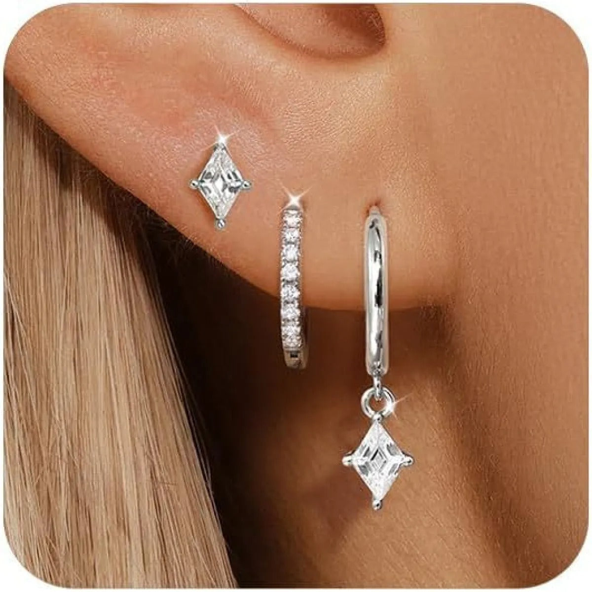 Azaria – Conjunto de brincos com pendente