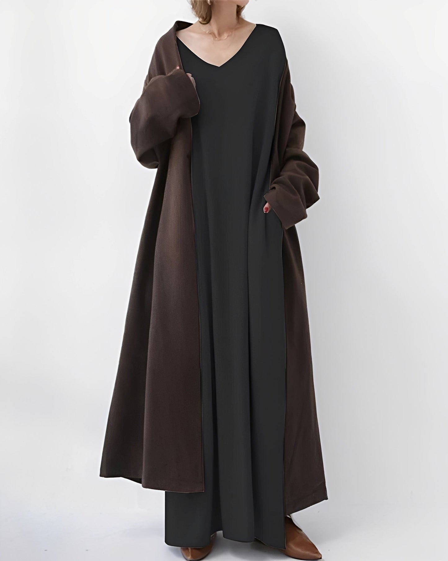 Eliana – Vestido Longo com Mangas Longas