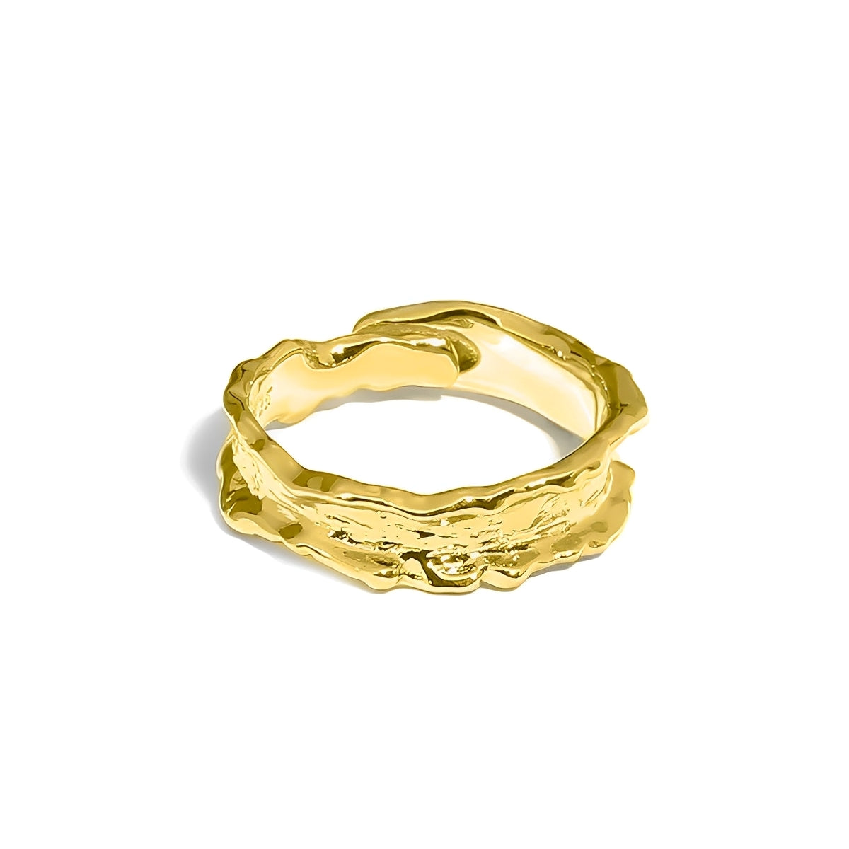 Sara – Bague em ouro vintage forjado